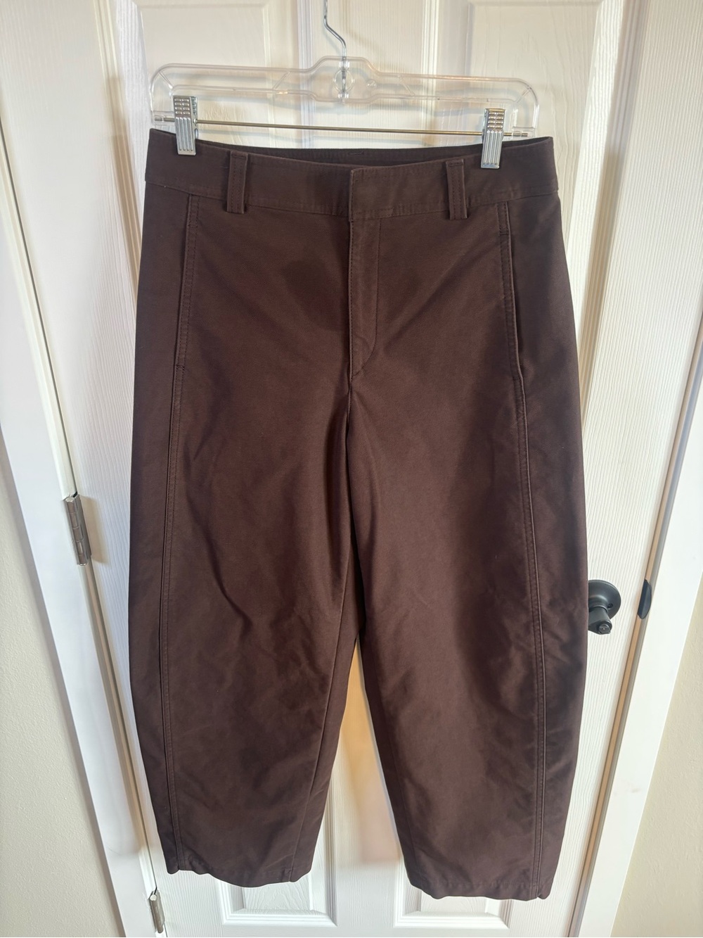Brown Casual Stretch Pants